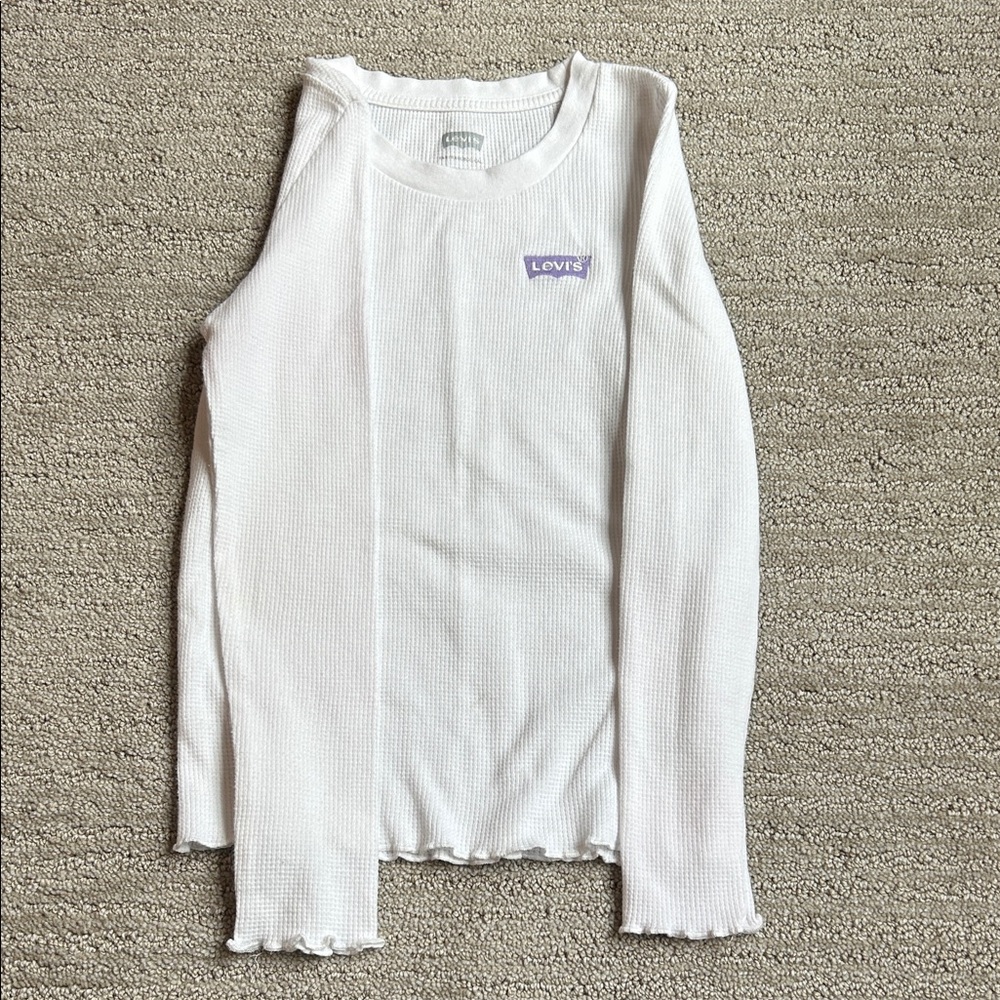 Levi's Kids Cream Long Sleeve Tee